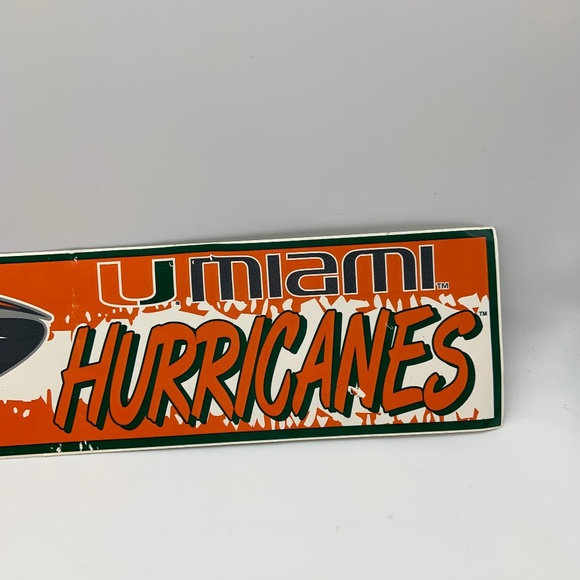 Vintage Wincraft University of Miami Hurricanes UMiami Retro Logo Sticker - Picture 5 of 9